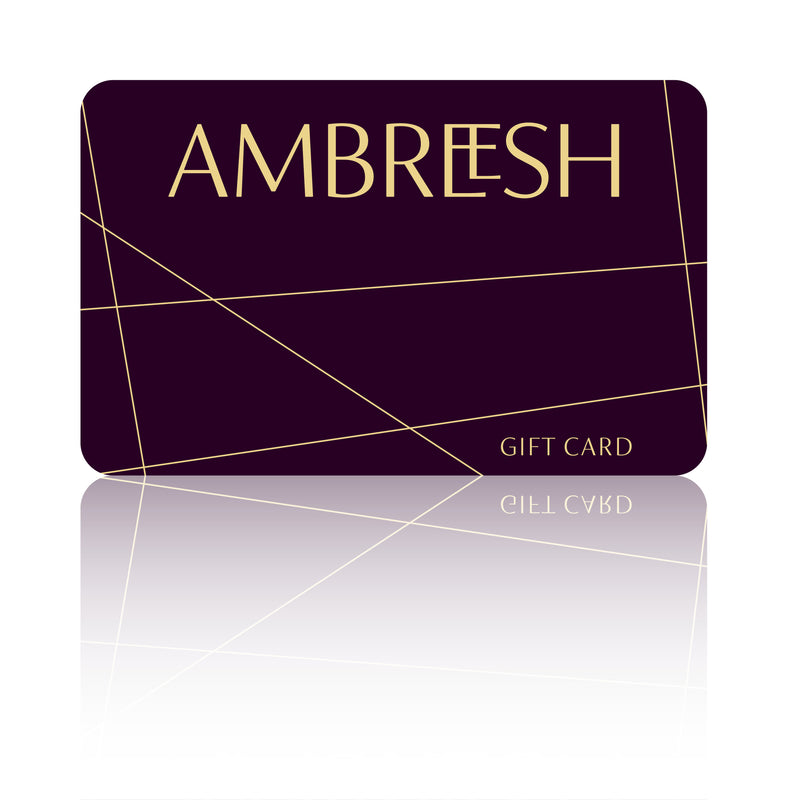 Ambreesh Cosmetics burgundy gift card